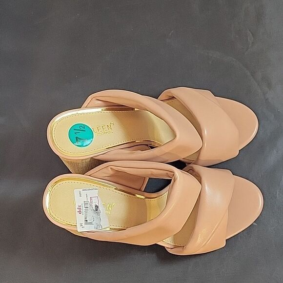 BRAND NEW KAYLEEN DOUBLE STRAP BLOCK HEEL SANDAL - Picture 4 of 14